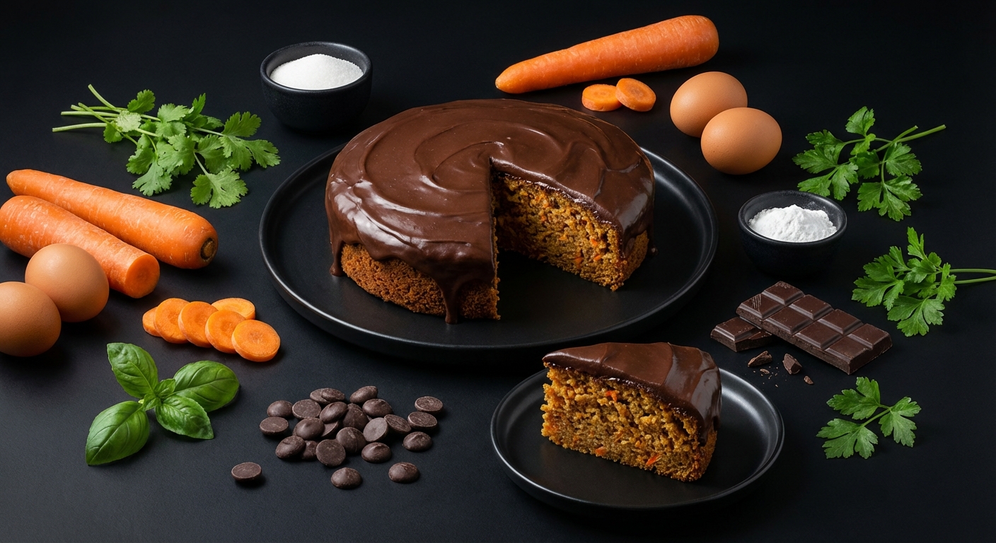 Bolo de Cenoura com Cobertura de Chocolate