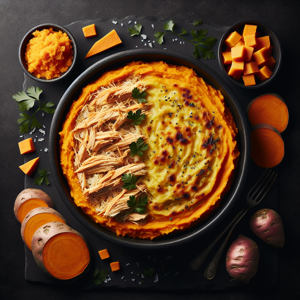 Escondidinho de Batata Doce com Frango