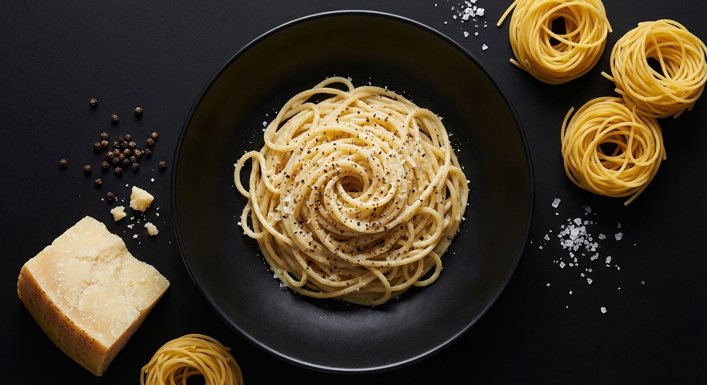 Espaguete Cacio e Pepe