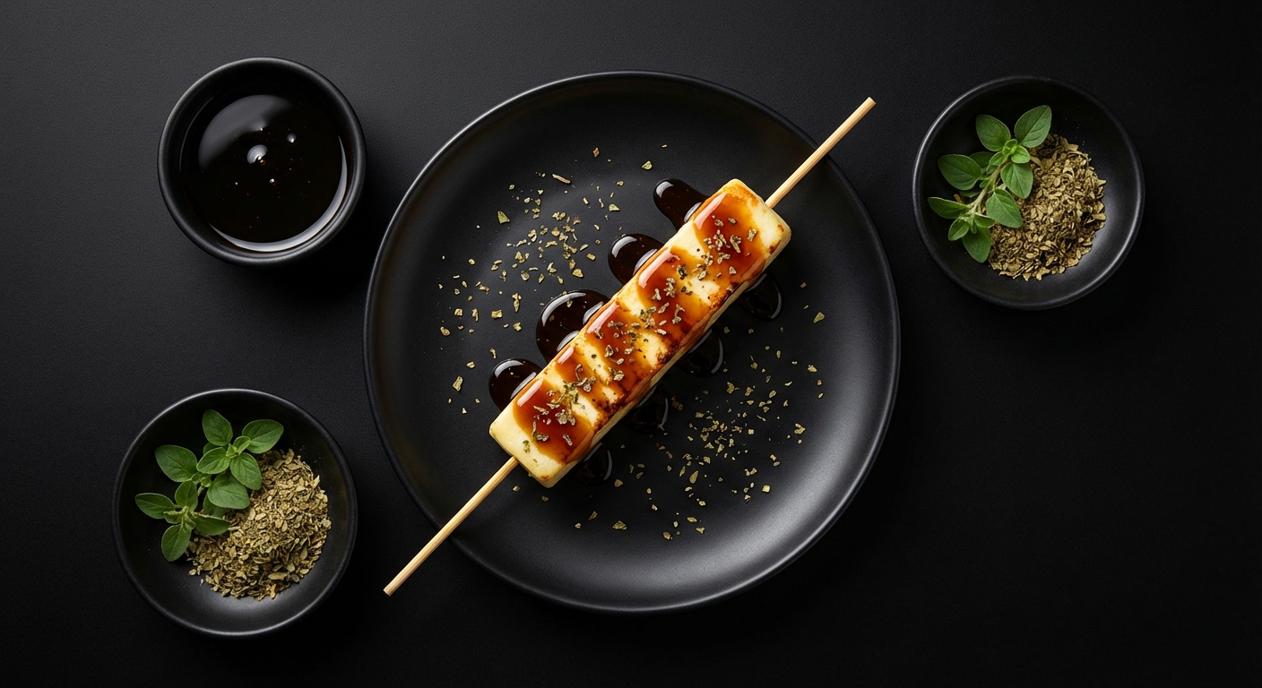 Espetinho de Queijo Coalho com Melado