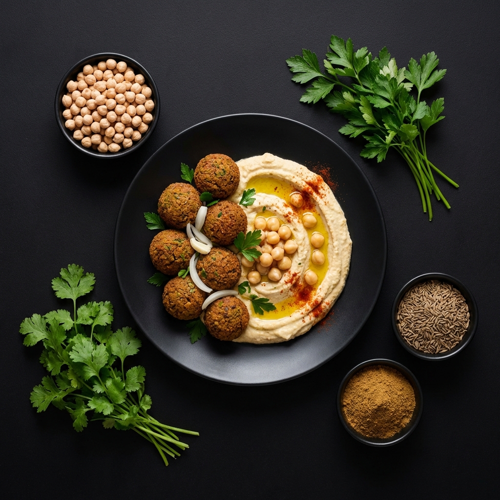 Falafel com Homus